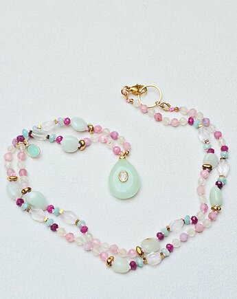 Supełkowany naszyjnik  Pastelowa Radość, ILEA