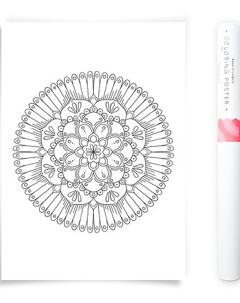 Plakat do Kolorowania Mandala 50x70cm, Anna Grunduls Design