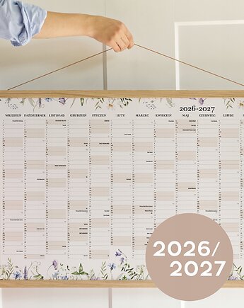 Planer szkolny 2026/2027 ścienny - Święta, Niedz. Handlowe 70x100, Follygraph