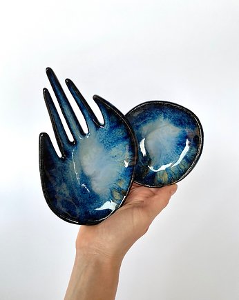 Zestaw Ceramiczny Stojak  na Biżuterię i Miseczka Cudo Oceanu, Maison Fragile