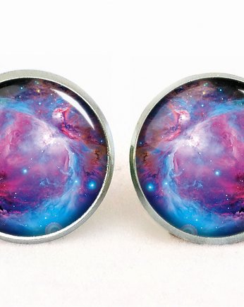 Kolczyki sztyfty FIOLETOWA NEBULA - 0178, EGGinEGG