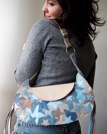 Skórzana torebka w gwiazdki z recyklingu, URCHYNN