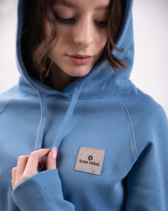 Bluza niebieska bawełna organiczna GOTS, tree rebel