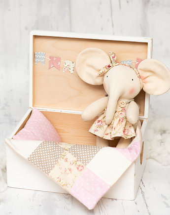 Słonik w dużej skrzyneczce PREZENT domek, LalaShop