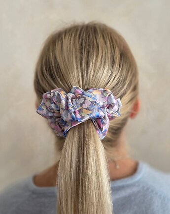 Gumka jedwabna, scrunchie, wild  pastel watercolor MAXI, Capillum