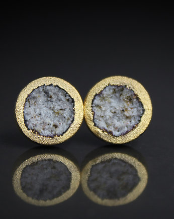 BALTIC /stal chirurgiczna/kolczyki porcelanowe UNIKAT