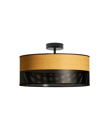 Okrągły plafon z abażurem z dwukolorowym  WENECJA DUAL fi - 40 cm, LYSNE