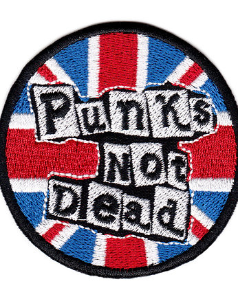 Naszywka termo przylepna Punks not dead, Wyszywane