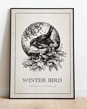 Plakat Vintage WINTER BIRD II, Storelia