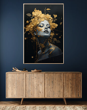 Złota muza - Plakat - Druk - Fotografia, Abstrakcja, Surrealizm, Loft #1, Black Sapphire Art