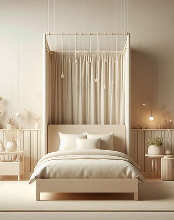 Pościel dla dzieci BASIC Ivory - 100% Czesana Bawełna, Perkal, Amore Kids