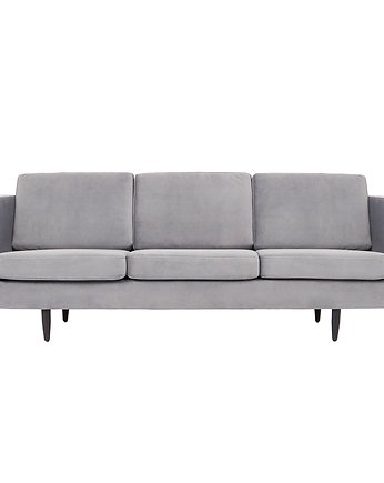 Sofa ALTA srebrny welur, skandynawski design, Przetwory design