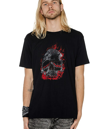 T-shirt męski UNDERWORLD Skull in fire, UNDERWORLD