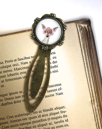 Zakładka do książki - Sarenka - klips, brąz, yenoo