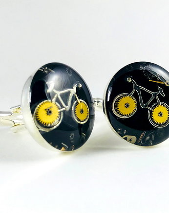 SPINKI do koszuli - Silver Bike (black), DROBINY CZASU