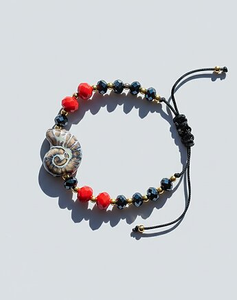Makramowa bransoletka z muszlą, All My Jewelry