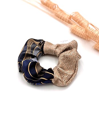 Scrunchie/frotka 100% Jedwab Patchwork, wu handmade