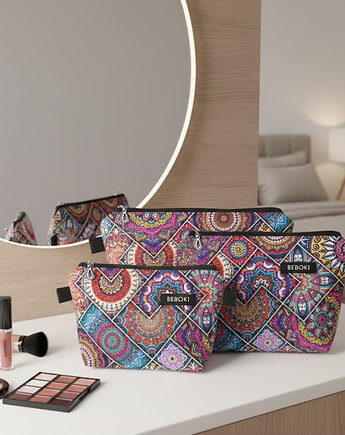 Kosmetyczka turkusowa Mandale rozmiar do wyboru S / M / L, BEBOKI