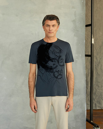 Konyak portrait no.2 Men's T-shirt dark cool gray, SELVA