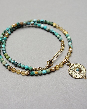 Turkus vol. 42 /choker/ 22.10.25w naszyjnik - Szlachetna kolekcja, KiKa pracownia