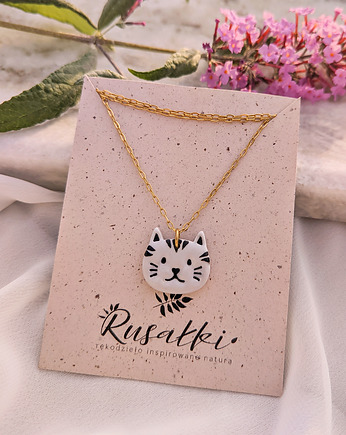 Wisiorek z TWOIM kotem, PERSONALIZOWANY naszyjnik kot, Dary Rusałki