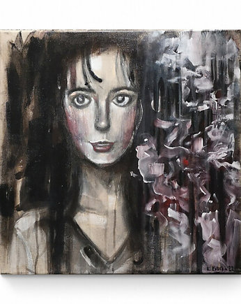 Obraz ręcznie malowany na płótnie 50 x 50 cm - kobieta, Kasia Kulicka