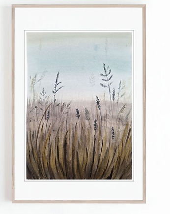 Oryginalna akwarela. Trawy A3, Malgorzata Domanska