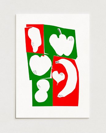 Veggi & fruits / Oryginalna grafika / poster print, Alina Rybacka