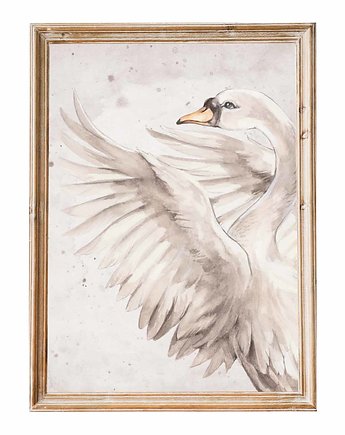 Plakat na ścianę łabędź - Swan Vintage, Mała Pracownia DK