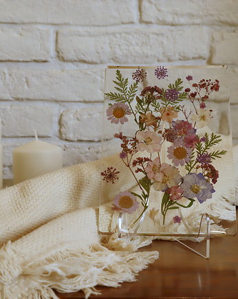 Obrazek z fioletowymi kwiatami w żywicy 1, Floral Home