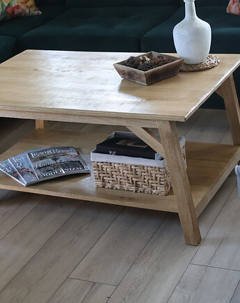 Drewniany stolik kawowy z półką , PiorunowoSzafa