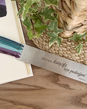 Zakładka -Kto czyta książki, żyje podwójnie, Hundred Bookmarks