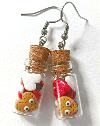 Walentynkowe kolczyki z ciasteczkami i serduszkami, OMIFIMO