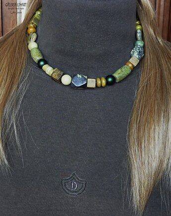 Na elegancko i unikatowo Naszyjnik z mixu specjalnie dobranych zielonych kamieni, Galeria Limart