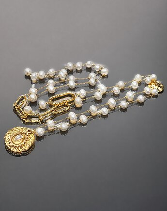 Sautoir /white pearls/ - naszyjnik, KiKa pracownia