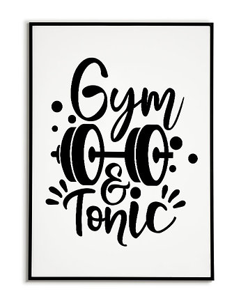 Plakat motywacyjny GYM&TONIC, Bajkowe Obrazki