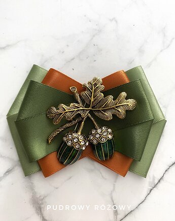 Brosza z okazałymi żołędziami New Jesień Żołądź, Pudrowy Różowy