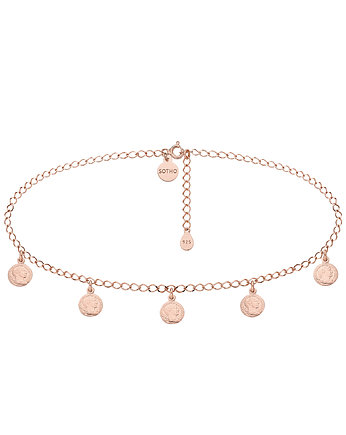 Choker z monetami z różowego złota, SOTHO