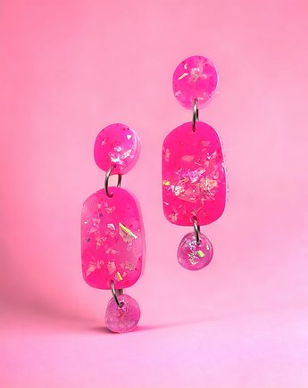 BARBIE : UNIKATOWE kolczyki z żywicy VII, kaktusia