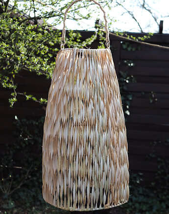 Duży lampion solarny rattanowy- 43 cm, FSC, Lillys Stories