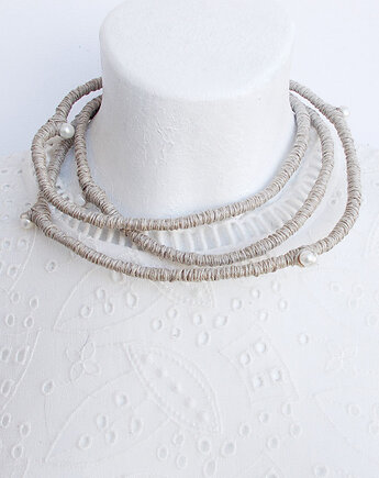 Perły i len oryginalny Naszyjnik, galeria nuit