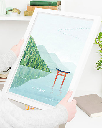 Plakat Japonia - pływająca brama Torii, minimalmill