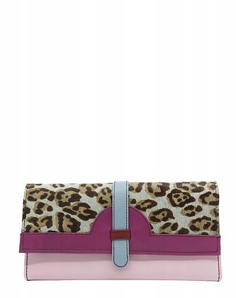 Portfel damski skórzany ze skrawków kolorowy przegródki na karty OLIVKA, Olivka Warsaw