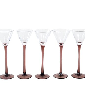 Komplet pięciu kieliszków, duński design, lata 70, produkcja: Dania, Przetwory design