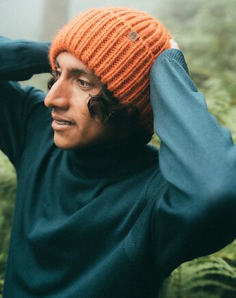 Sweter Męski OCELOT Zielony Butelkowy- wełniany golf 100% merino M/L, KOPYTO