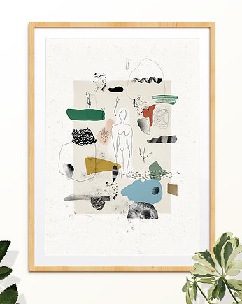 Autorska grafika Forms_body, kolory neutralne, PRINTLOVE