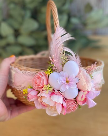 Zamówienie specjalne, koszyk na Wielkanoc, koszyczek wielkanocny wiklinowy, Rosa