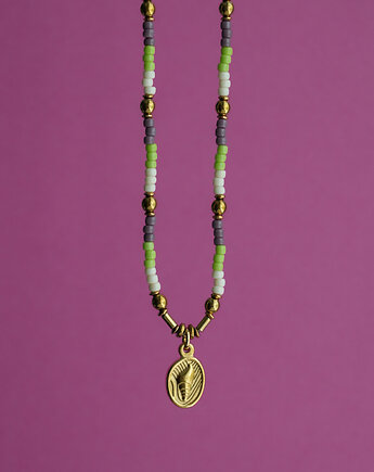 Kolorowy naszyjnik na lato z muszelką, AT NOON