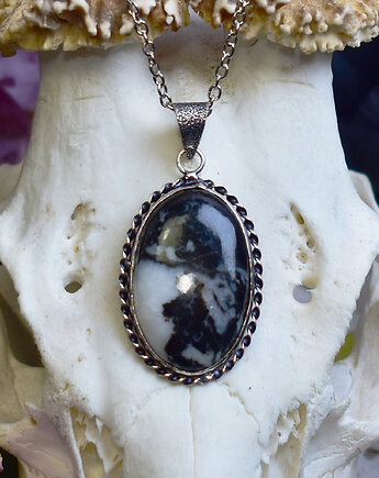 Miedziany posrebrzany wisiorek z turkusem Buffalo, Spirit Of Copper