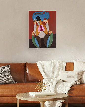 ORYGINAŁ. Obraz na płótnie - Kobieta z dzbanem 70x50 cm, Gosia Sendlewska